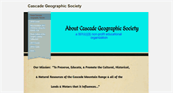 Desktop Screenshot of cascadegeographicsociety.com