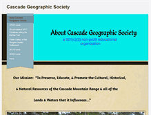 Tablet Screenshot of cascadegeographicsociety.com
